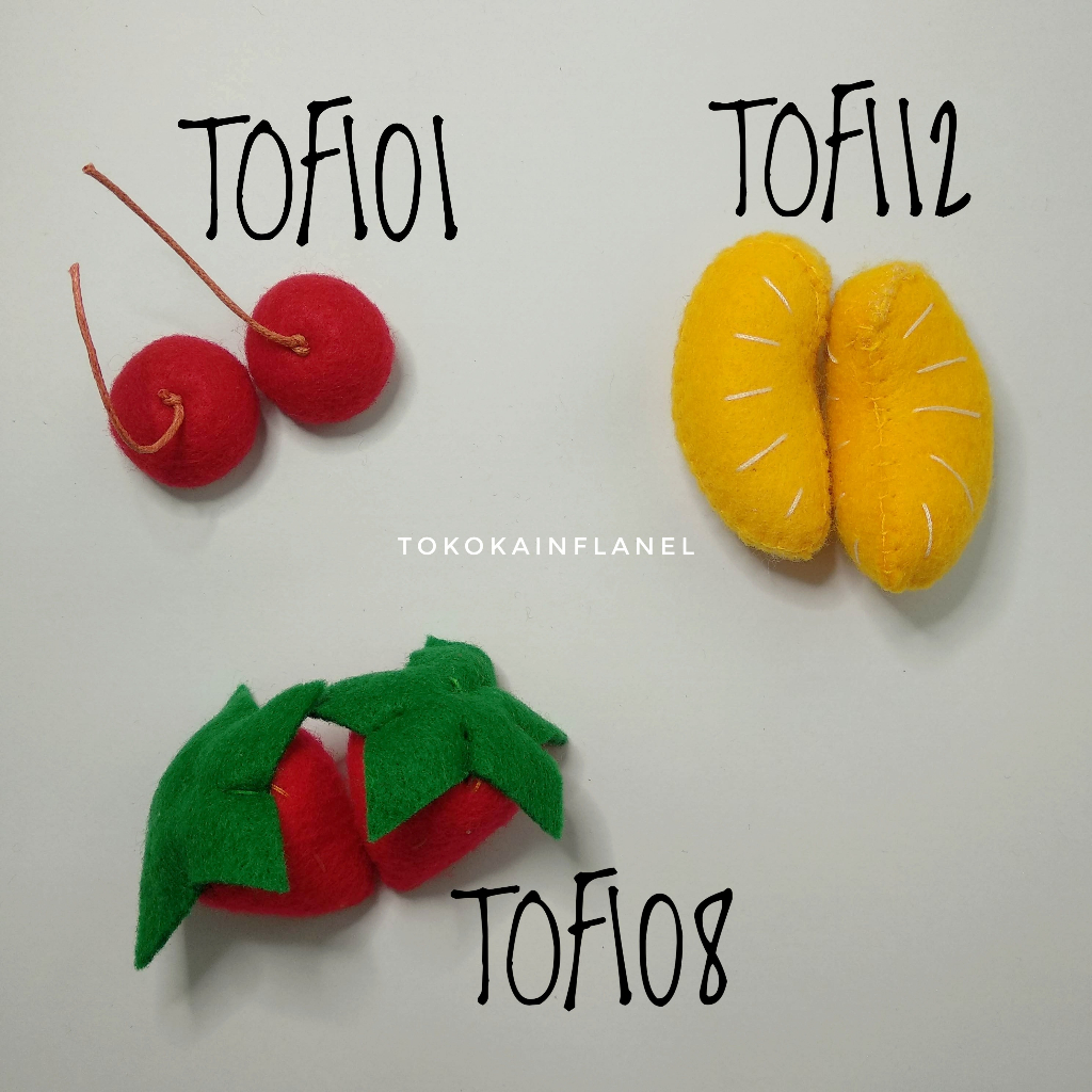 

Topping Flanel Buah Isi Dakron (Persatuan) TOF101/TOF108/TOF112