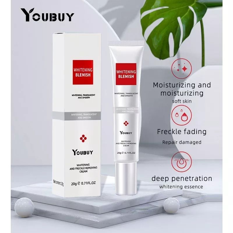 YOUBUY WHITENING FRECKLE CREAM REMOVE DARK SPOTS/WHITENING BLEMISH 20 GR