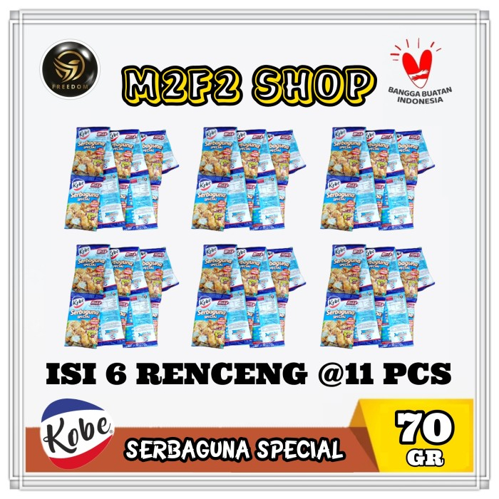 

Kobe Tepung Bumbu Serbaguna Special Sachet - 70 gr (Kemasan 6 Renceng)