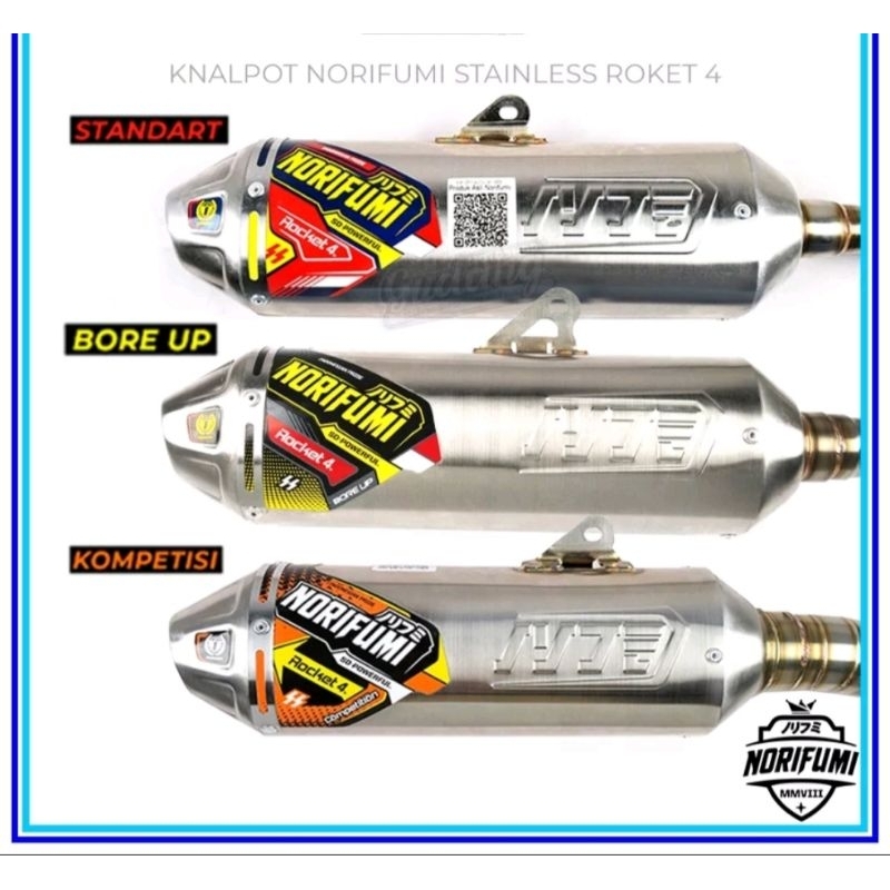 knalpot norifumi rocket 4 bore up KLX 150