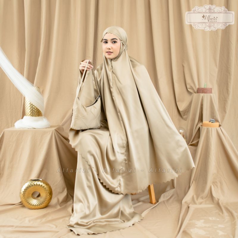 Mukena Dewasa Daily 2in1 Sutra Silk Lasercut Premium