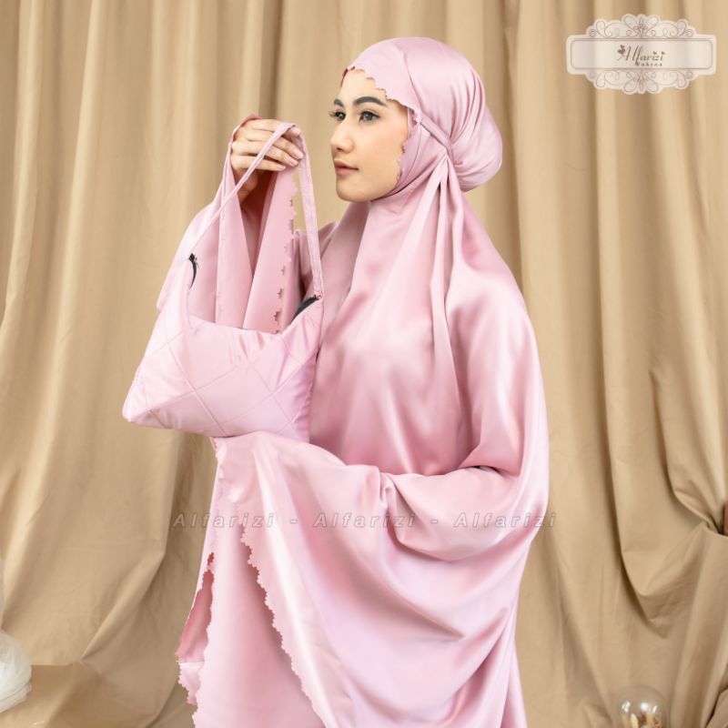Mukena Dewasa Daily 2in1 Sutra Silk Lasercut Premium