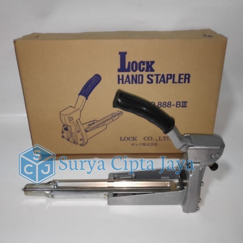 

Alat steples kardus karton 19 mm Lock Hand stapler 3/4" NO.888.B111 made in JAPAN Original