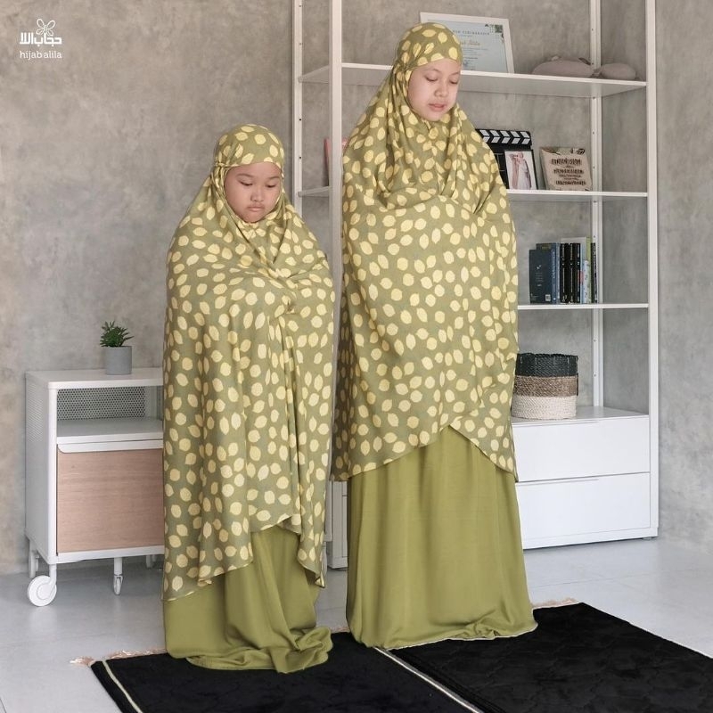 MUKENA LEMONA BY HiJAB ALiLA ( Olive,Beige,White) /Mukena Jumbo by Hijab Alila/Mukena Kids Hijab Ali