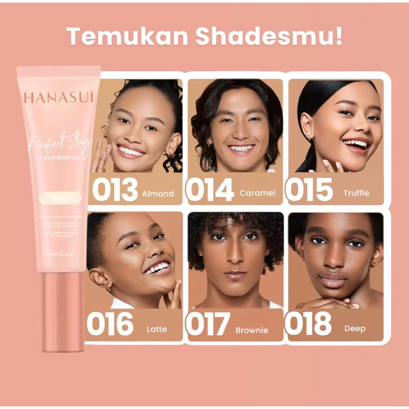 Hanasui Perfect Stay Foundation 25g Original BPOM COD 25gr