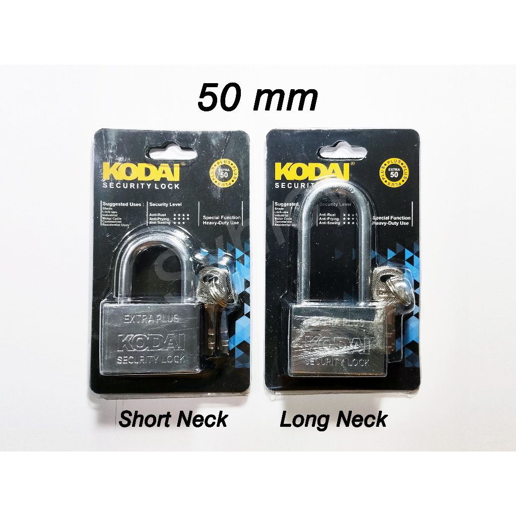 Gembok KODAI 50 mm Leher Pendek Panjang / Padlock Short Long Neck Original