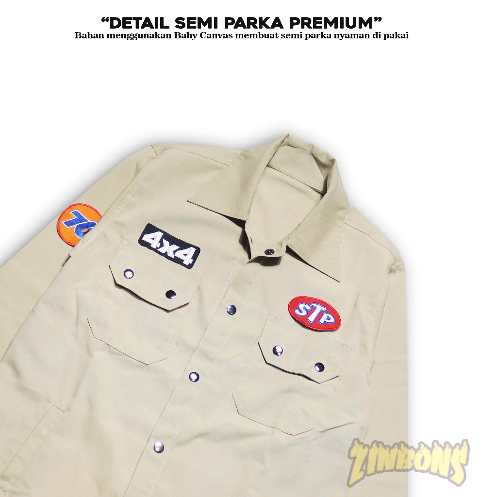 SEMI PARKA TEMA STP &amp; MOTOR SEMI PARKA PRIA KEREN &amp; BEST QUALITY