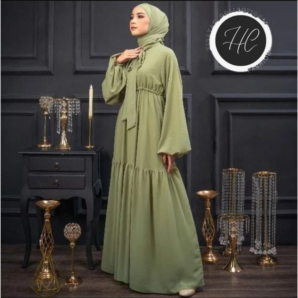 Dress Wanita Kondangan Elegan Mewah Durpadi Maxy Bahan Armany Babydoll Fullpuring SIZE L,,XL,XXL Gamis Polos Simpel gamis terbaru 2023 lebaran wanita import remaja kekinian korean style