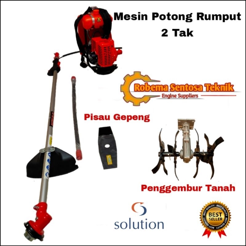 mesin potong rumput 2 Tak Cultivator Bajak Sawah