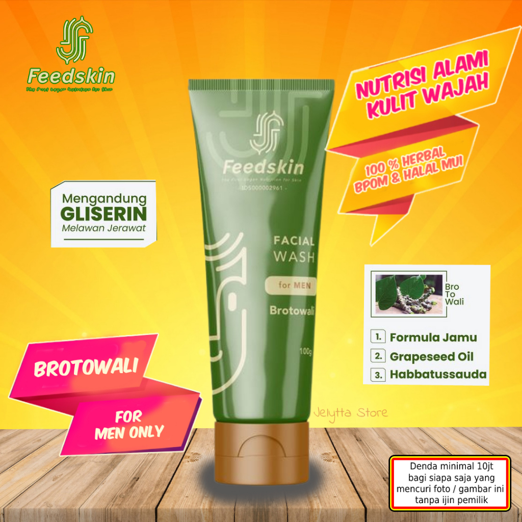 Feed Skin Salina Herbal I Feed Skin Natural Facial Wash Brotowali For Men