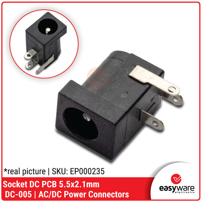 DC-005 Socket DC PCB 5.5x2.1mm Female DC Power Jack Supply Socket Plug In