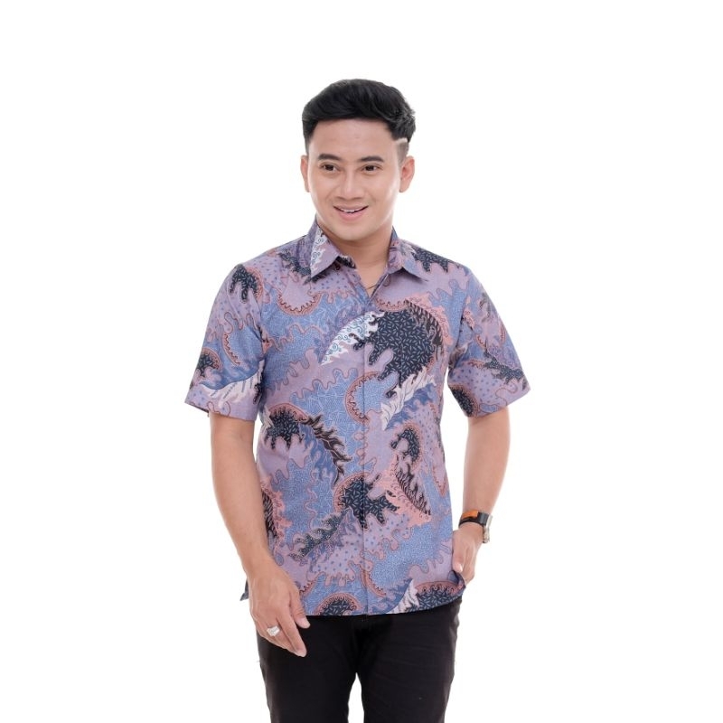 Baju Batik Pria Lengan Pendek/Batik Pria Premium/Seragam Batik Kantoran