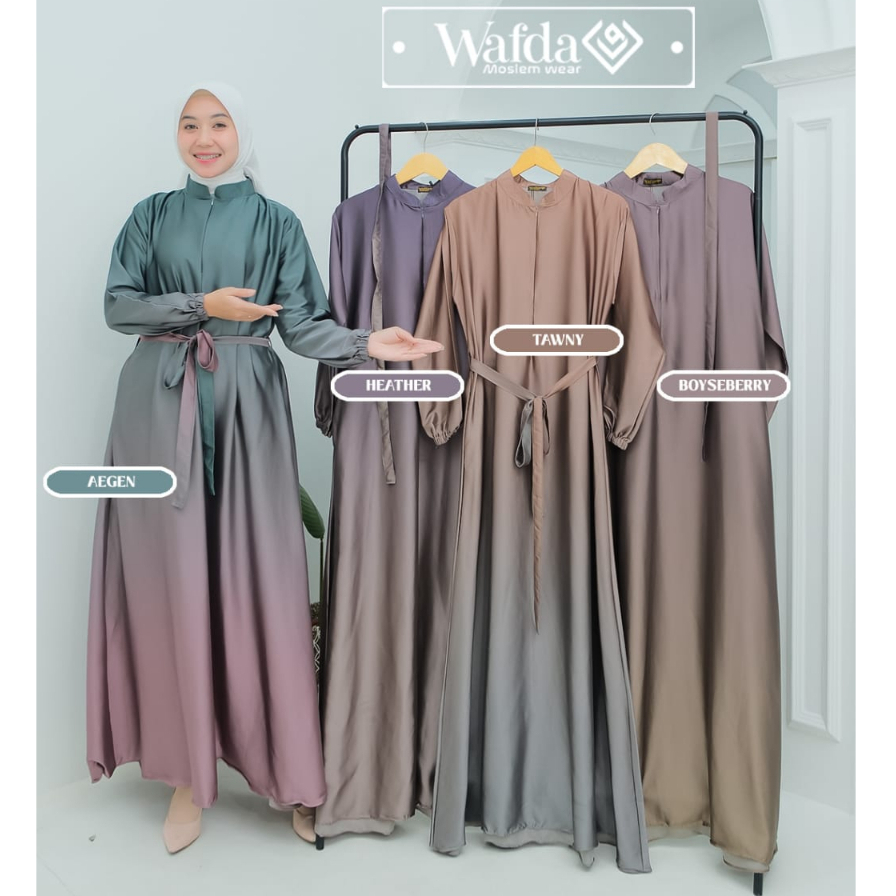 Gamis RUBY GRADASI EVELYN JAGUARD ARMANY SILK WAFDA DAN MAXMARA ROSE batik dress kilap mewah pesta syari muslim motif busana wanita kondangan hajatan komunitas