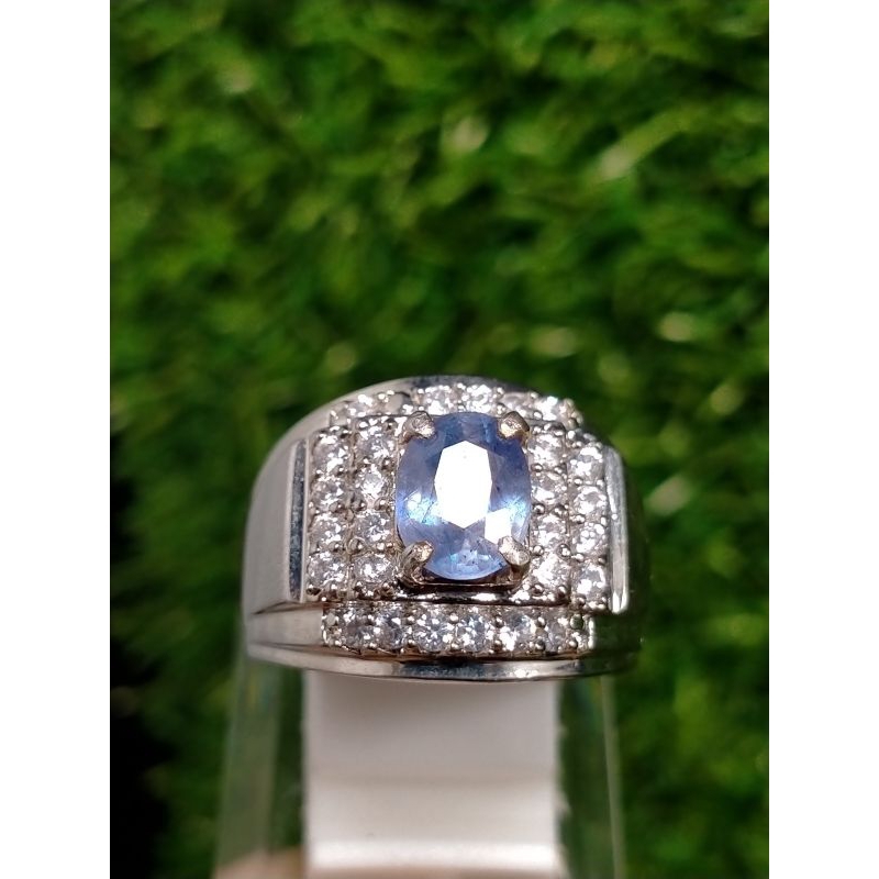 BATU BLUE SAFIR SRILANGKA SIAP PAKAI ASLI NATURAL TOP QUALITY