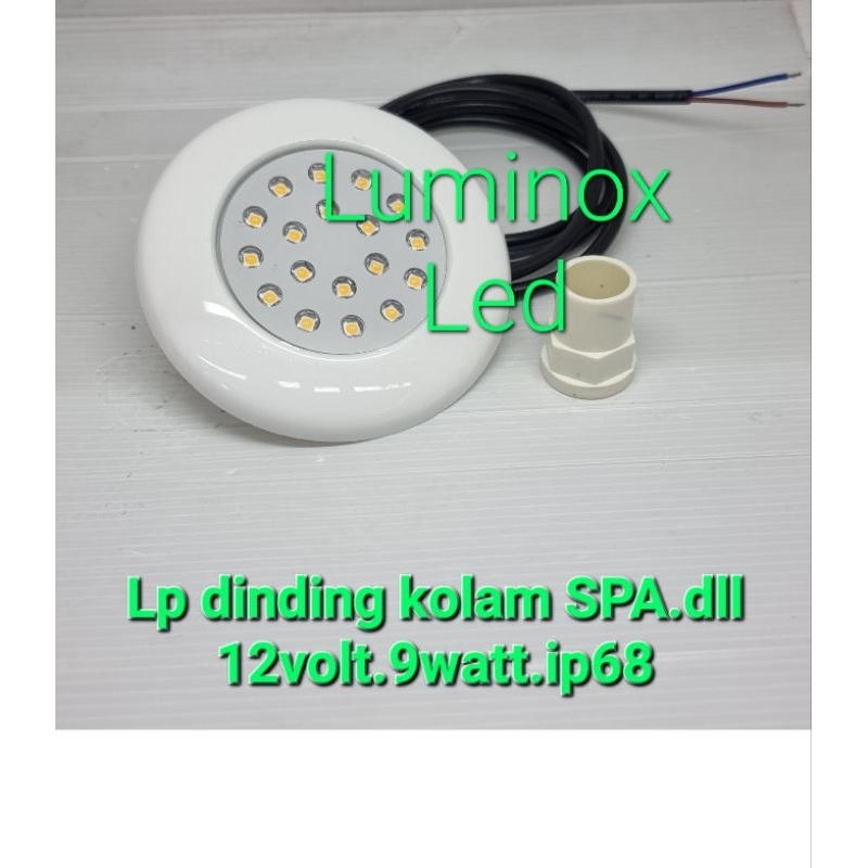 lampu underwater kolam led 9 watt 9w 12v - dinding pool light spa led 9watt 9 w 12volt ip68 smd