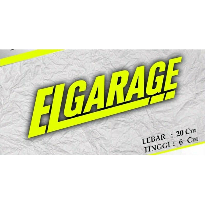 STIKER ELGARAGE