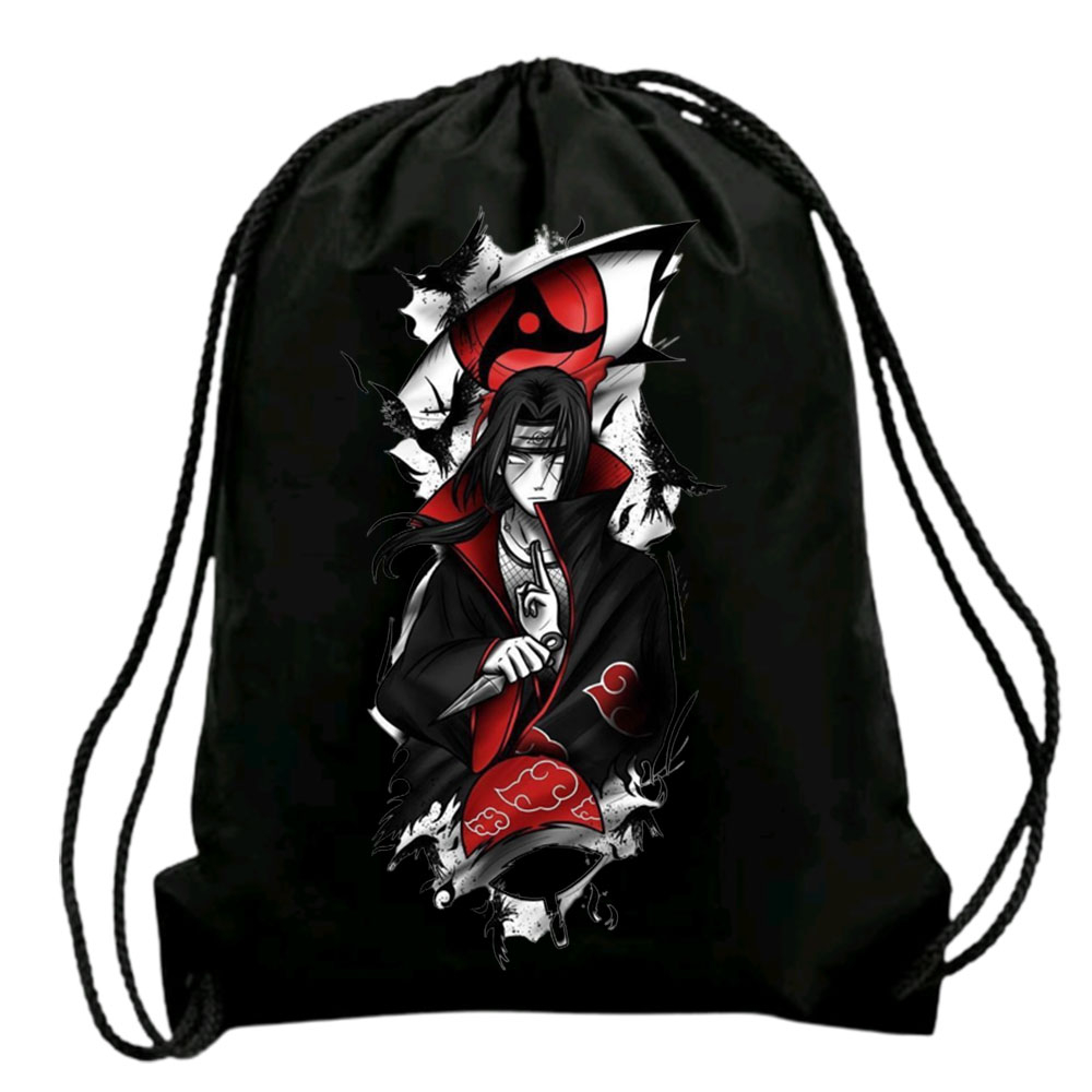 Tas Serut Anime Stringbag / Tas Santai Pria &amp; wanita / Tas Olahraga Serbaguna