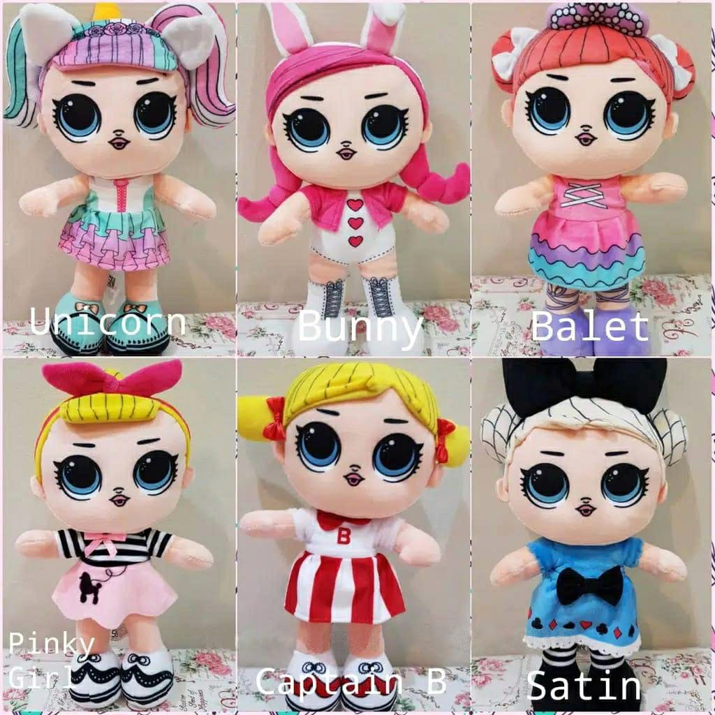 Boneka Karakter Lucu Lol Suprise Unicorn Bunny Bullet Pinky Girl Mainan Boneka Anak Perempuan Lucu Bisa Nyala Bahan Halus Lembut