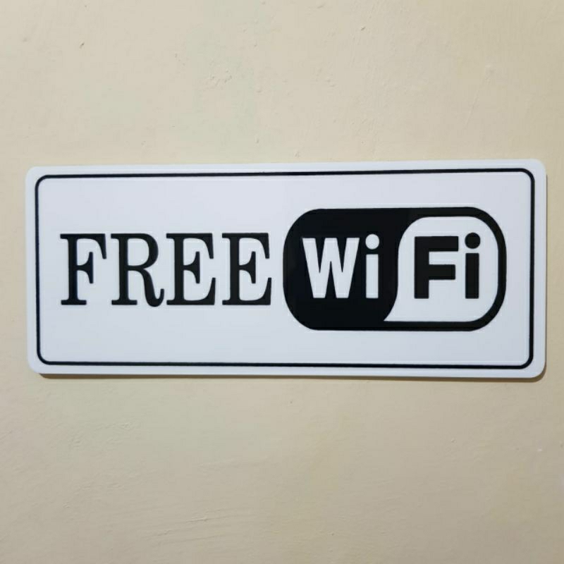 

Akrilik papan label FREE WIFI 22×9cm