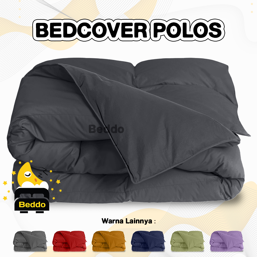 Beddo Selimut Bedcover only 180x220 150X220 120x220 100x220 double plain/polos