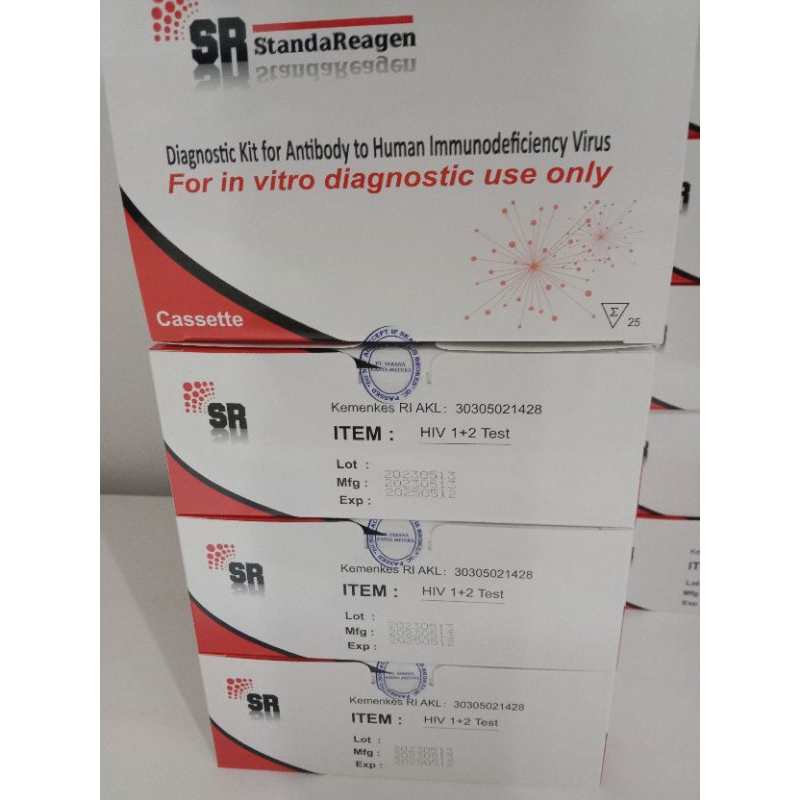 Alat rapit test HIV merek SR isi 25test perbox