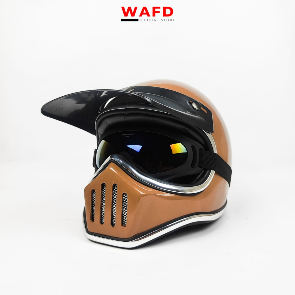 Helm Cakil vol 2 Hah helm Custom Warna Coklat