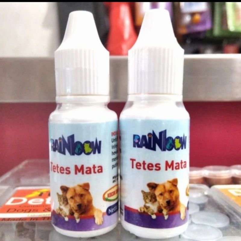 obat tetes mata kucing anjing kelinci - obat mata rainbow drops 8 ml