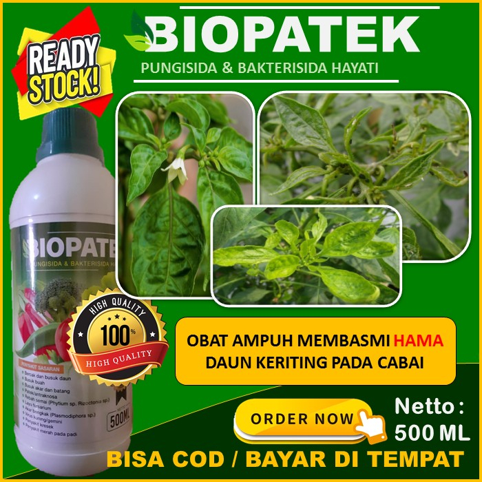 Cod langsung kirim Biopatek Fungisida & Bakterisida Hayati 500 Ml Pupuk Cair Terbaik Mengatasi daun 