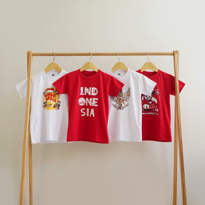 Kaos Kemerdekaan Anak / Baju Agustus Indonesia 1-7thn