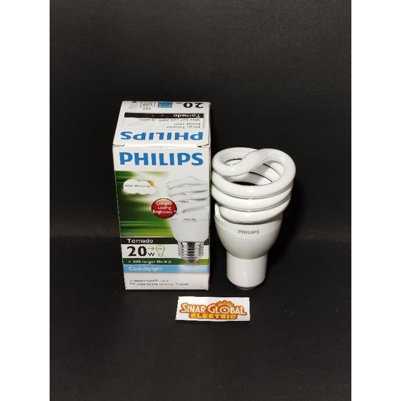 Lampu philips tornado 20 Watt / lampu spiral philips 20 W putih