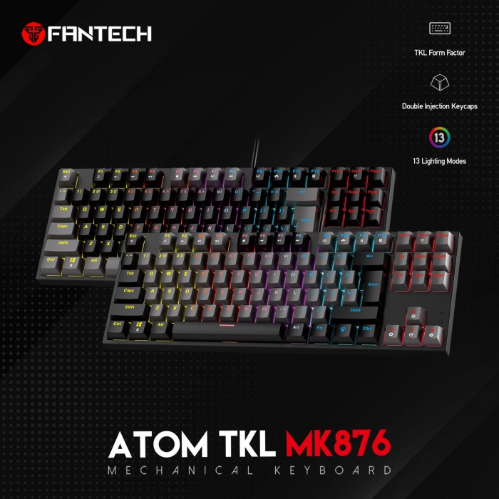 Fantech ATOM MK876 RGB Gaming Mechanical Keyboard TKL