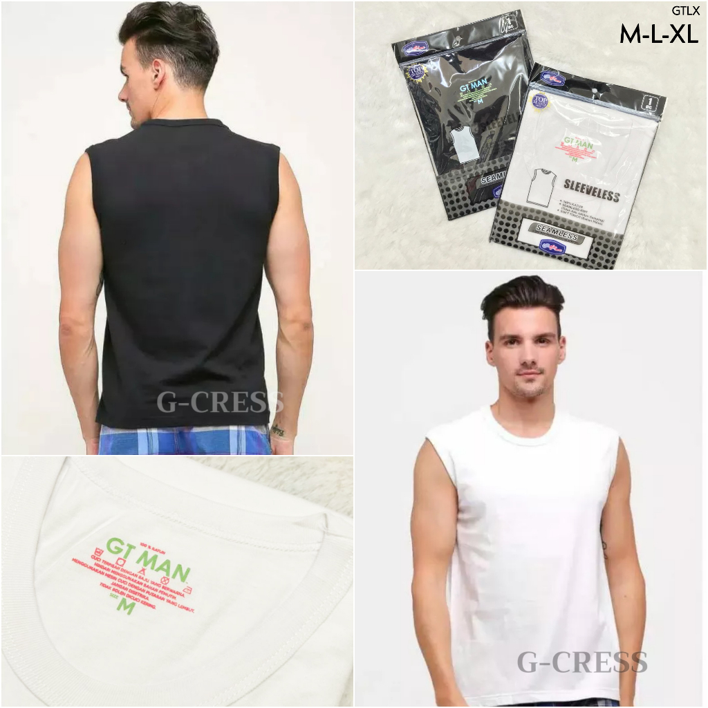 Singlet GT Man | Kaos Dalam GT Man Sleeveless  Kaos Dalam Cowok Tali Besar. Singlet buntung Pria Sle