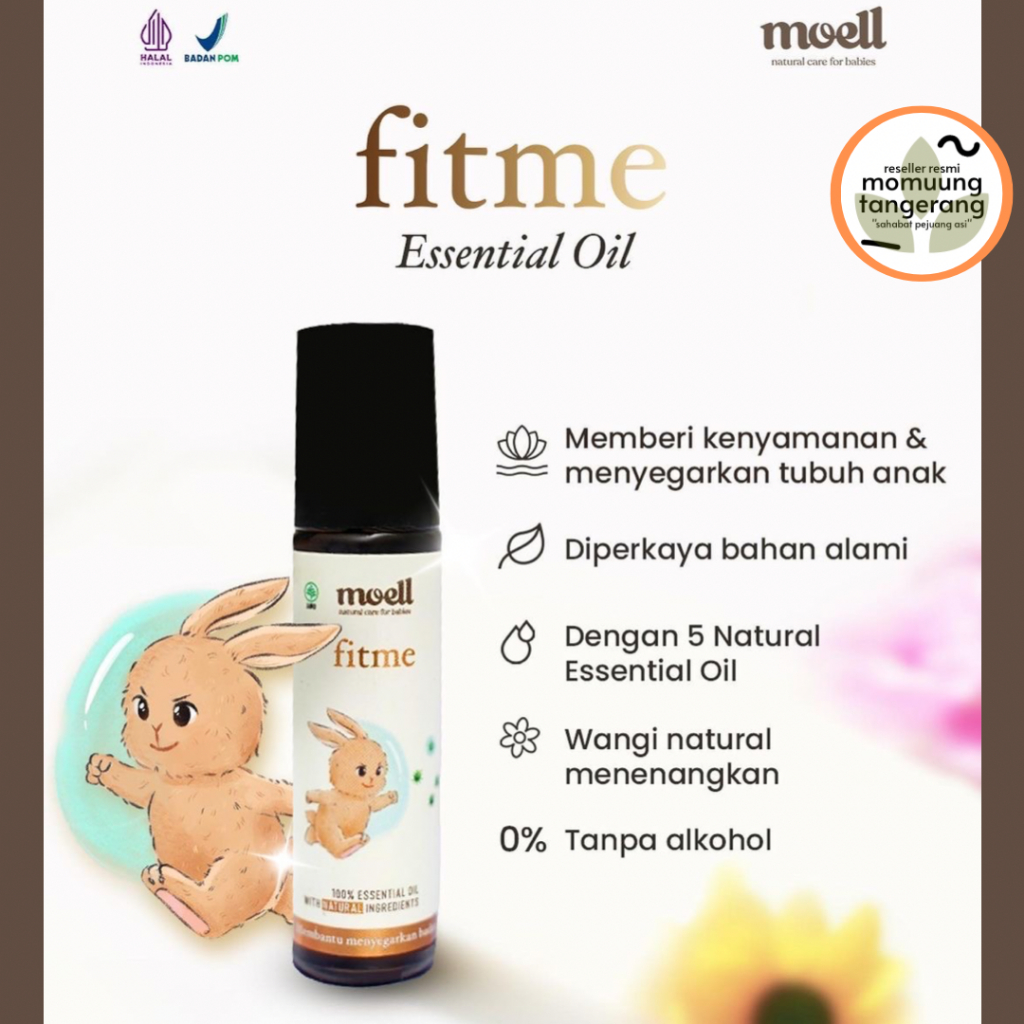 MOELL NATURAL ORGANIK ESSENTIAL OIL TUMMY WIND STUFFY NOSE CALM ME FIT ME BUG BITES FIRST CARE TANGERANG