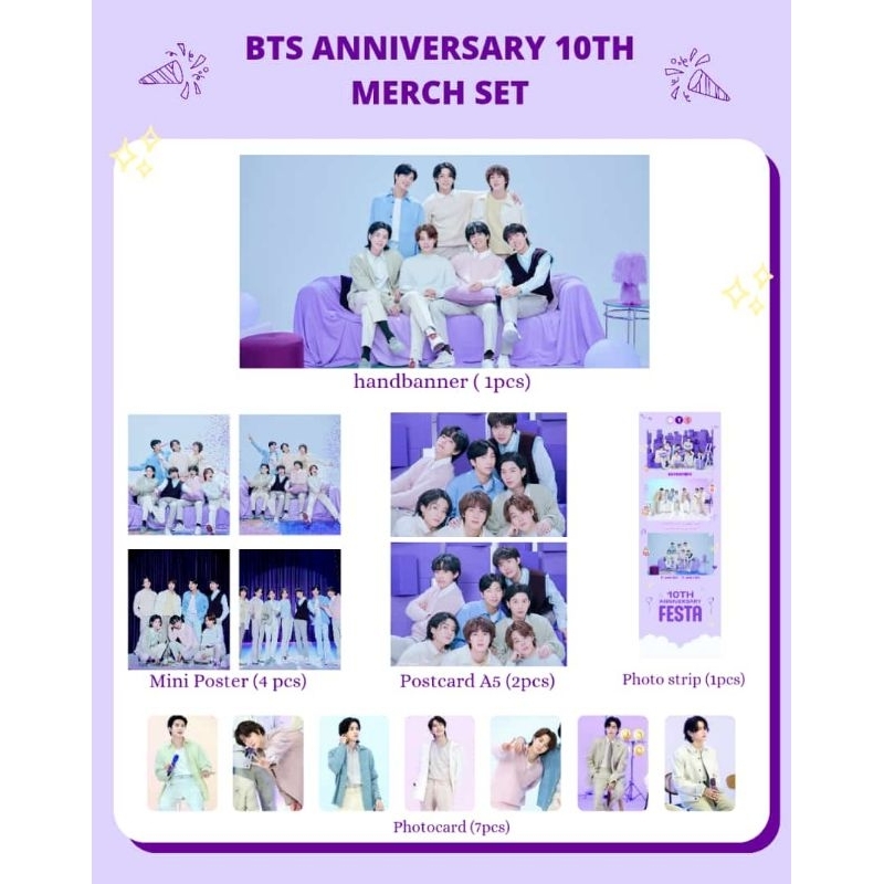 

BTS 10Anniversary FESTA MERCH SET