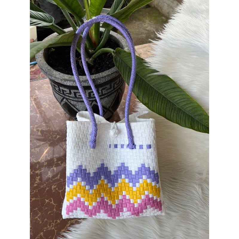 (TANPA ACCESORIES) ZIG ZAG SERIES Tas Jali Tas Jaly Tas Anyaman Plastik Premium