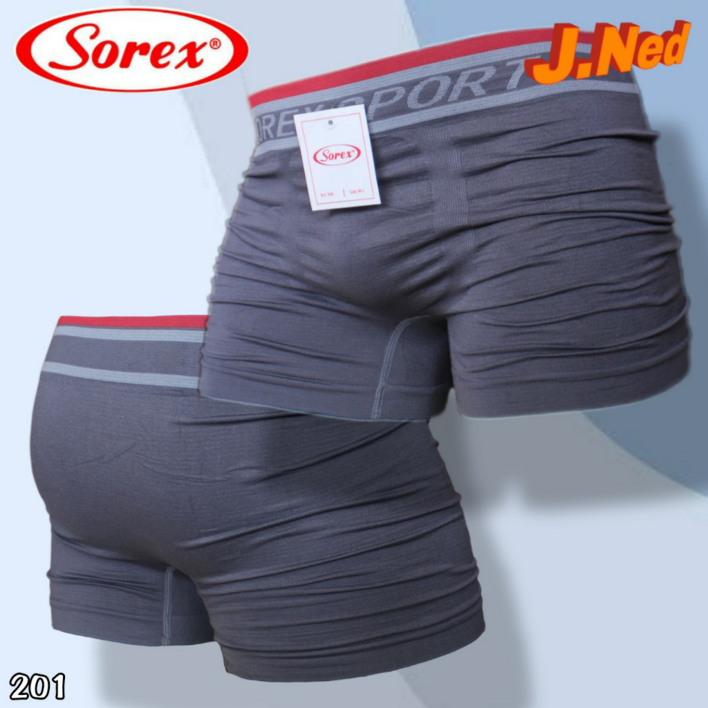 J201D ( HARGA 2 PCS ) CELANA DALAM PRIA BOXER SOREX SIZE M - XXL