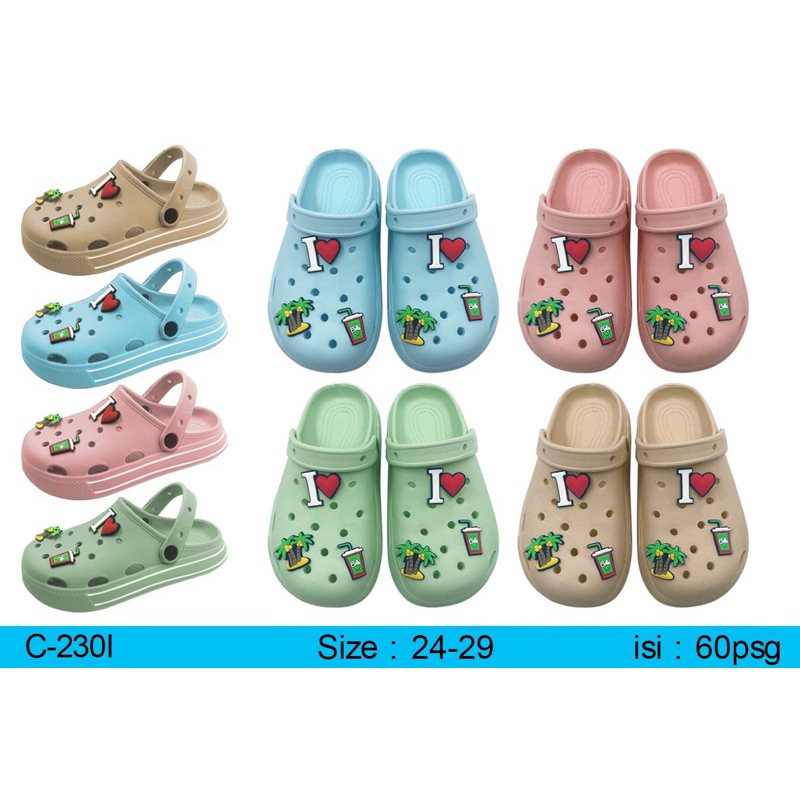 TERBARU Sandal Baim Import anak terbaru Sendal kodok crocks trendy Selop bakpau jibbitz Sandal perempuan nyaman ringan anti slip