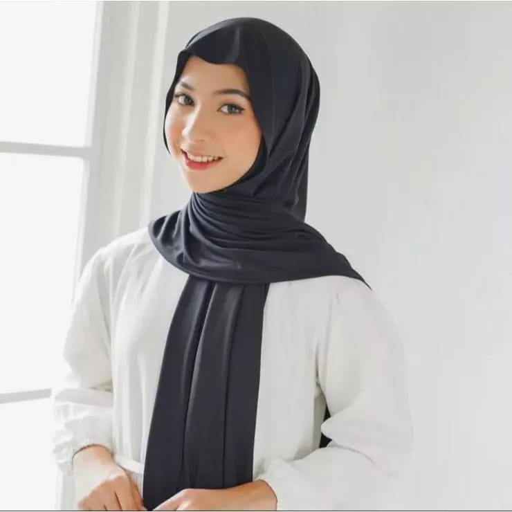 KANIYA HIJAB PASHMINA MLEYOT JILBAB INSTAN KAOS JERSEY FLOWY PREMIUM (KJI)