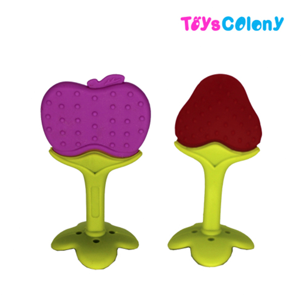 Baby Teether/Mainan Silikon Gigitan Bayi Bentuk Buah