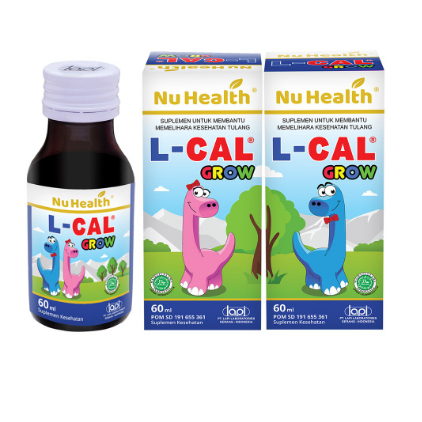 L -CAL GROW 60 ML nu health L-CAL l cal grow vitamin peninggi badan anak vitamin tulang anak