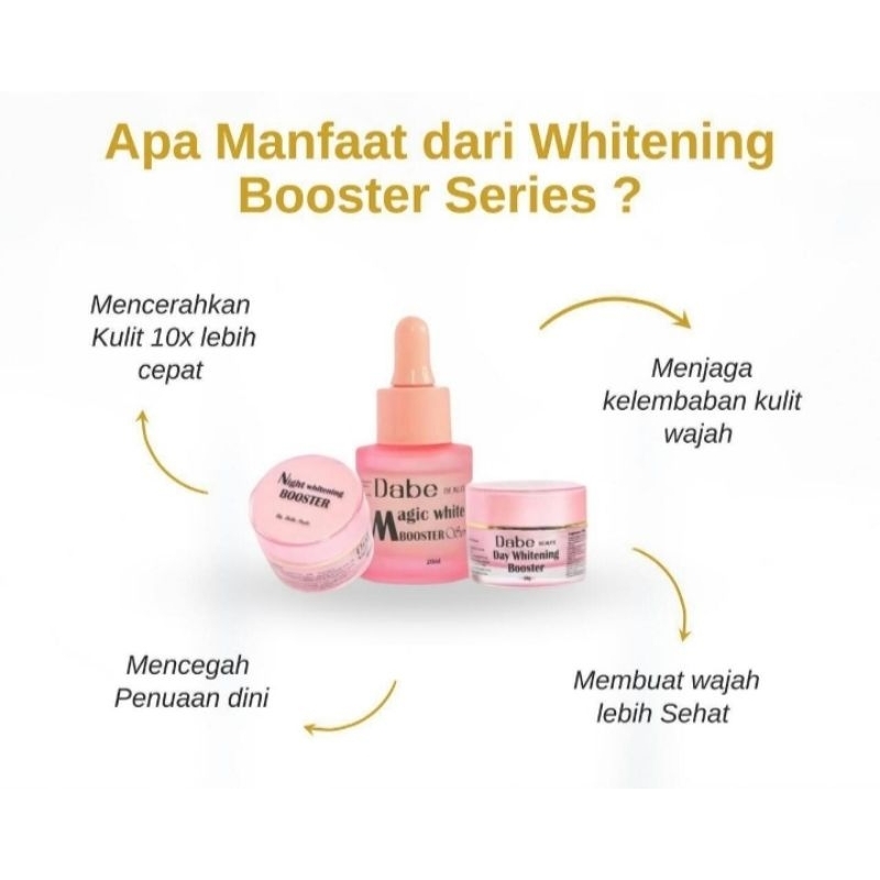 dabe beauty/dabe booster/ krim pencerah/ penghilang flek/aman bumil busui/BPOM halal