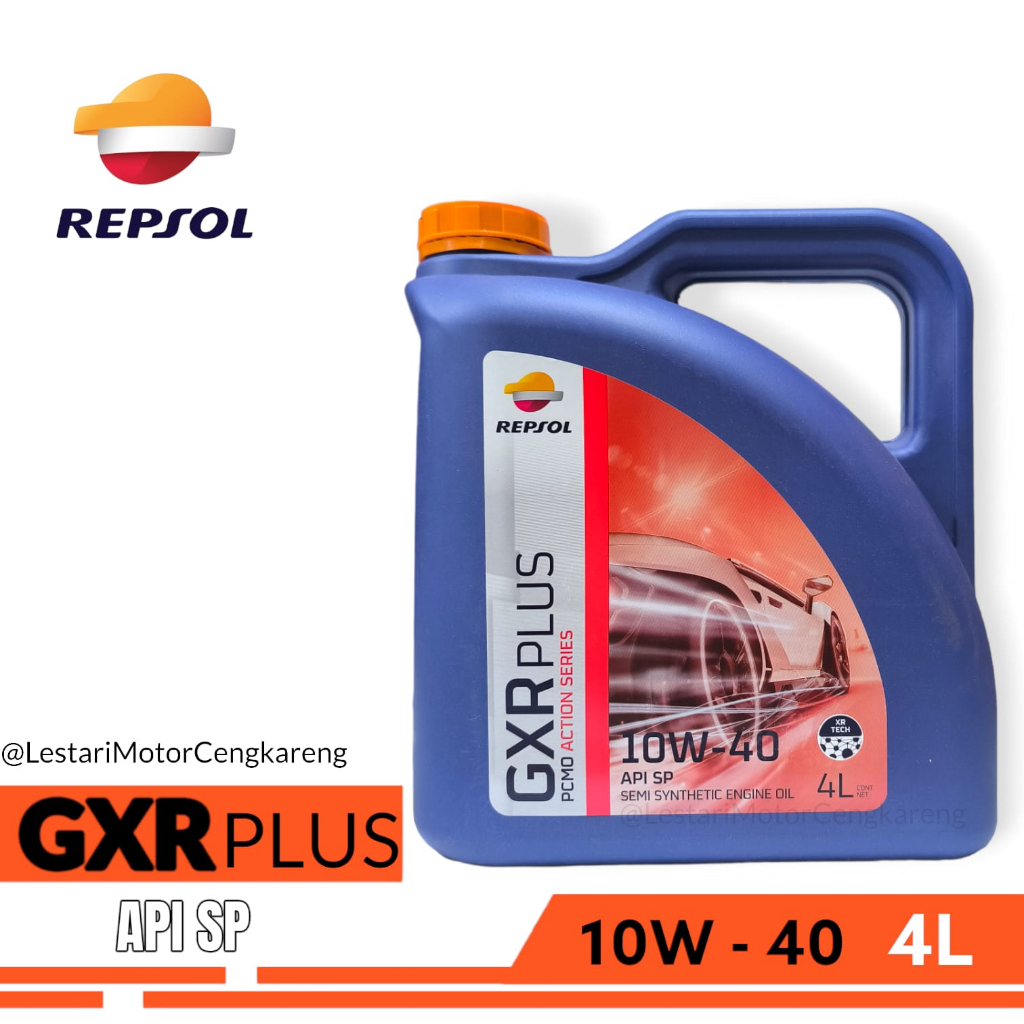 OLI MESIN MOBIL REPSOL GXR PLUS PCMO 10W40 SN 4L GALON LITER