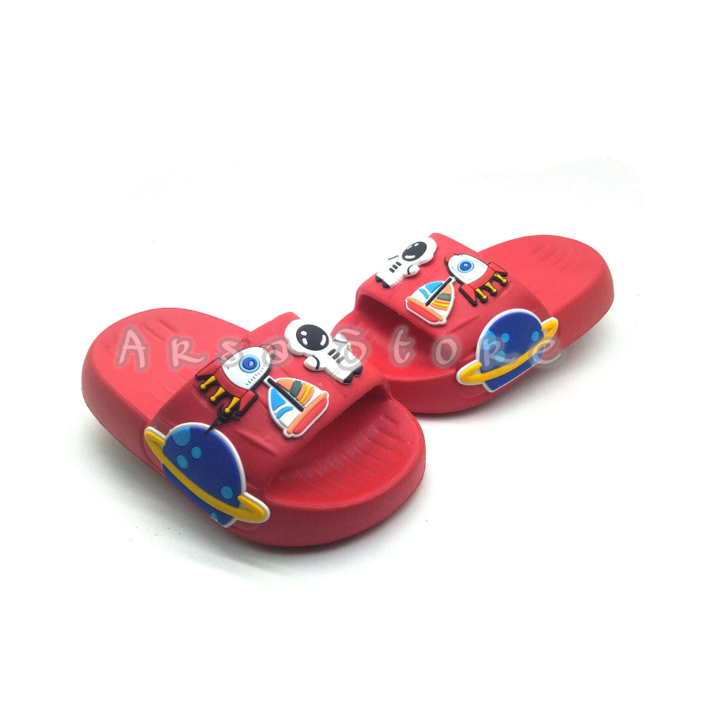 Sandal Selop Anak Laki Laki Karakter Astronot / Sendal Keren Anak Cowok Umur 2 - 5 Tahun