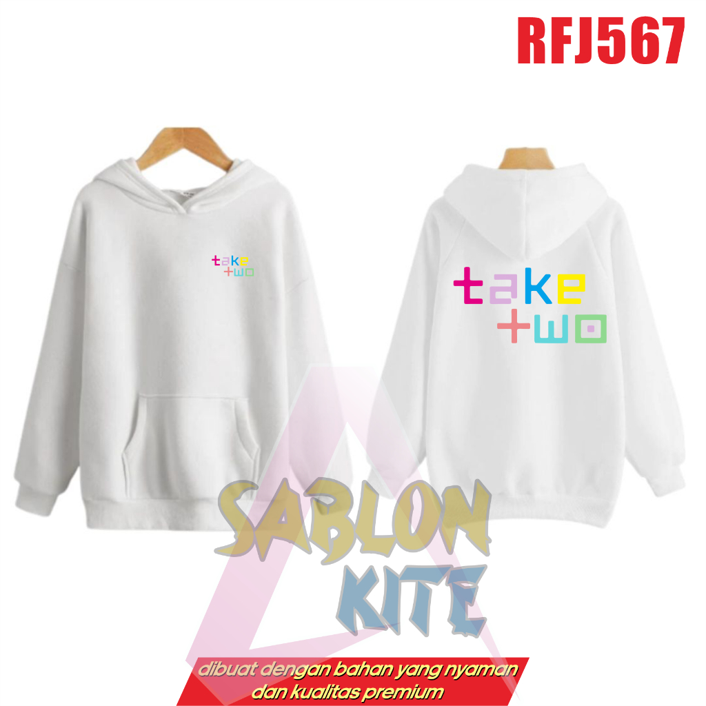 Gratis Fotocard ! Jaket Take Two sablon depan belakang RFJ567 jimin jungkook suga