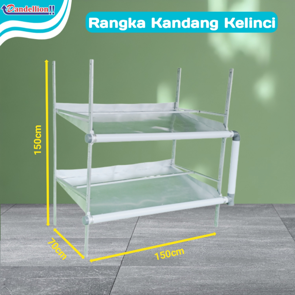 Rangka Kandang kelinci Galvanis 150.70.40 | 150.70.50 | 160.70.40 2 tingkat