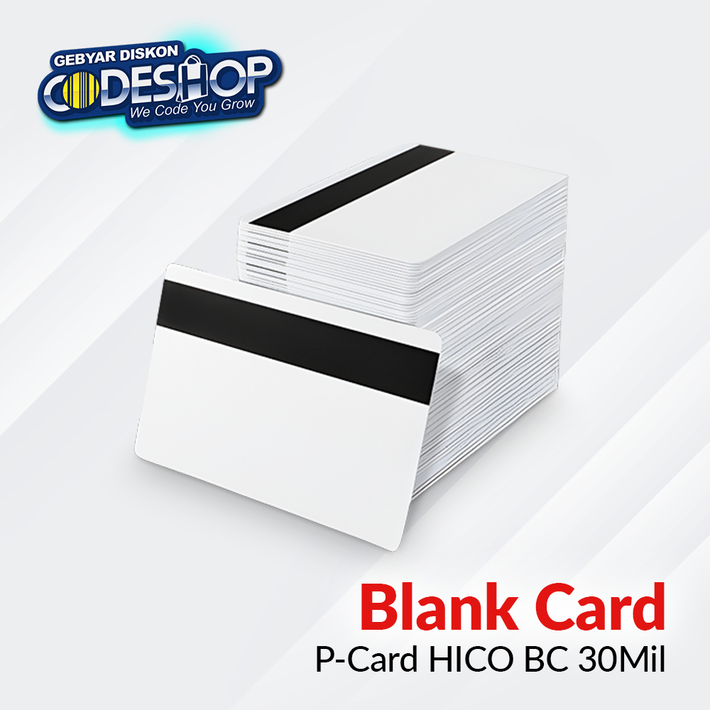 

P-CARD Kartu PVC BC30 Magnetic Blank ID Card Putih Isi 250 Pcs