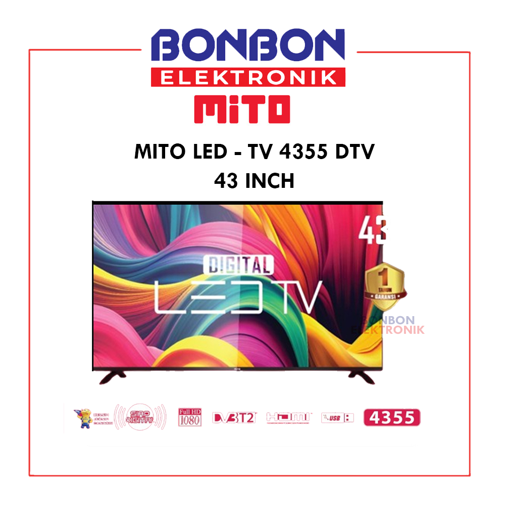 Mito LED TV 43 Inch 4355 DTV FULL HD USB MOVIE