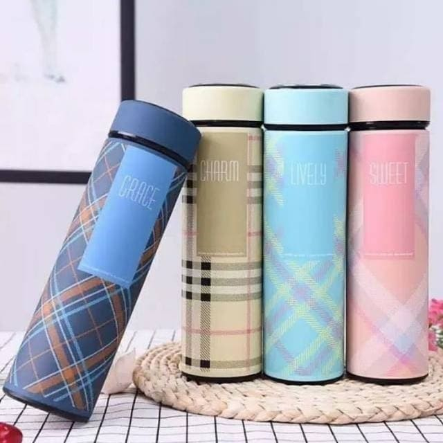 TERMOS MOTIF BATIK KOTAK / TERMOS PANAS DINGIN Vacuum Flask 500 ML