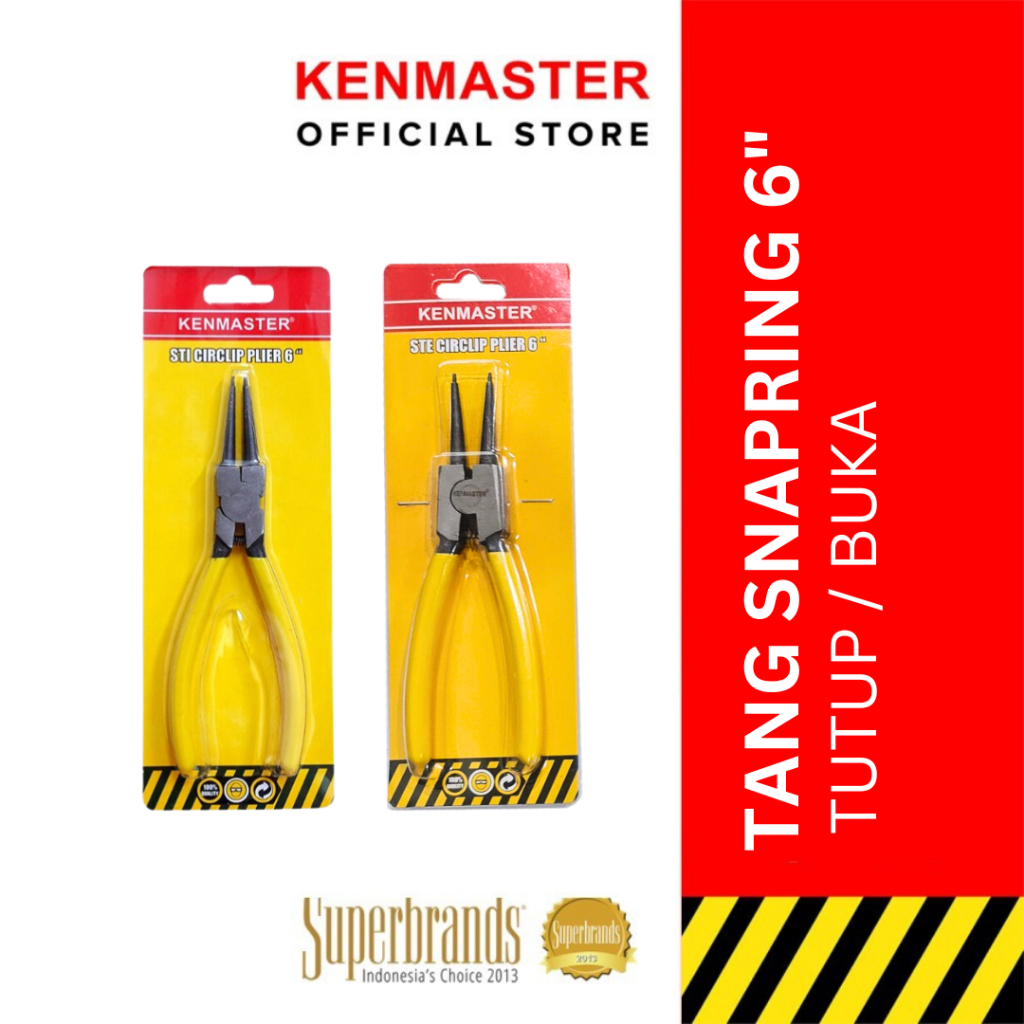 Kenmaster STI/STE Tang Snapring  6&quot; inch Tutup &amp; Buka Bahan Besi