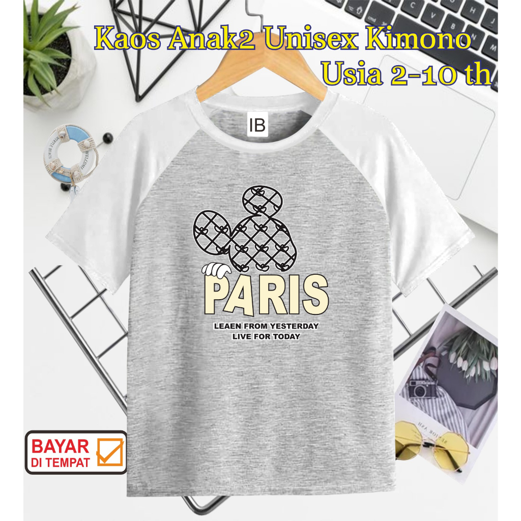 ((IB))KAOS ANAK2 UNISEX KIMONO/PARIS DIGITAL SABLON